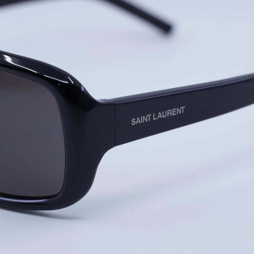 Saint Laurent SL569Y 001 Sunglasses Black Aviator Frame, Grey Lenses - Picture 10 of 12